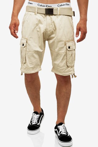 INDICODE JEANS Regular Shorts ' Abner ' in Beige: predná strana