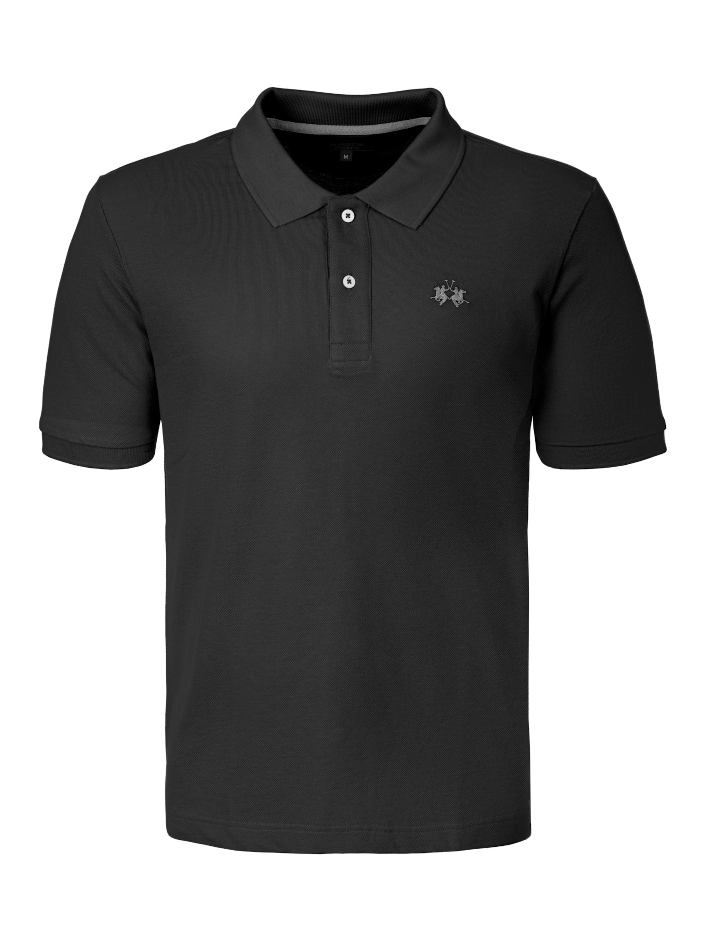 La Martina Poloshirt in Schwarz: Vorderseite