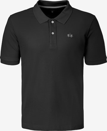 La Martina Poloshirt in Schwarz: Vorderseite