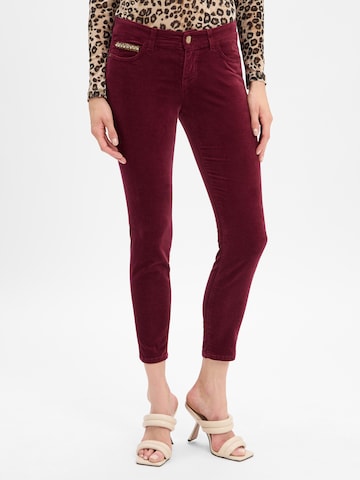 Marc Cain Skinny Broek in Rood: voorkant
