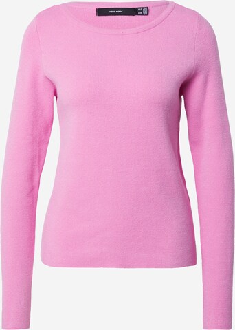 VERO MODA Sweater 'GOLD NEEDLE' in Pink: front
