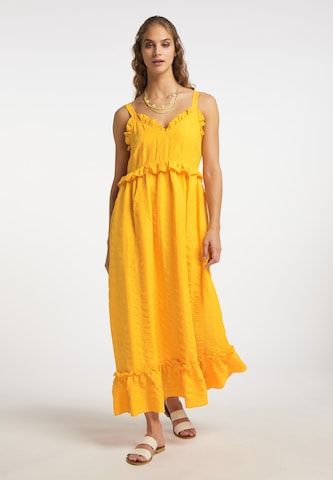 Rochie de vară de la IZIA pe portocaliu: față