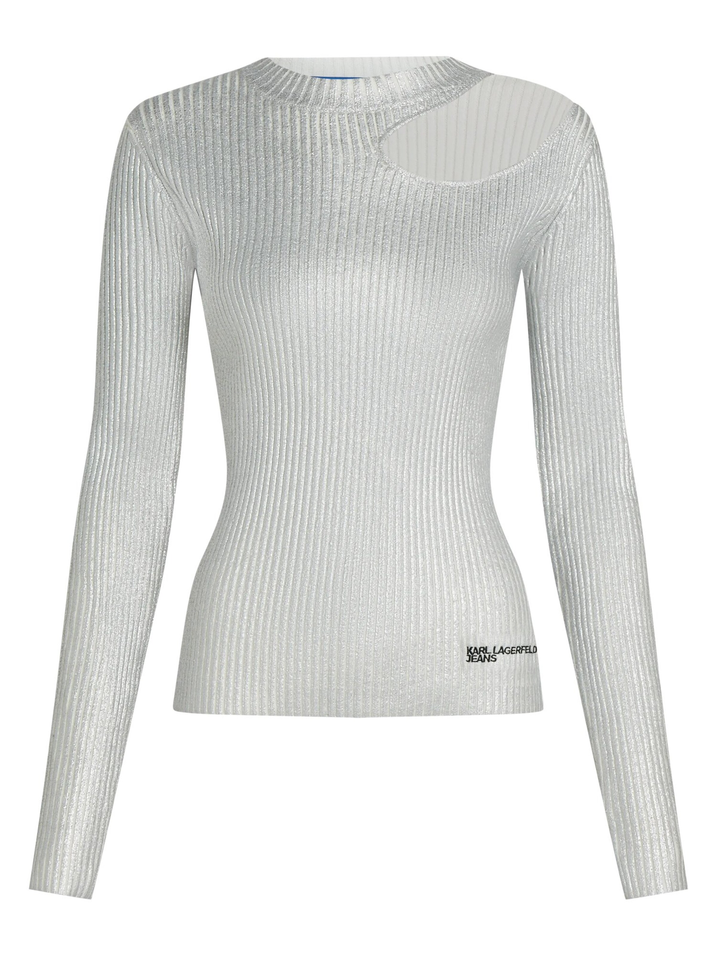 KARL LAGERFELD JEANS Trui in Zilver: voorkant