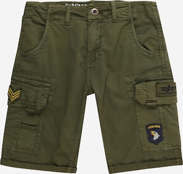 ALPHA INDUSTRIES Regular Broek in Groen: voorkant