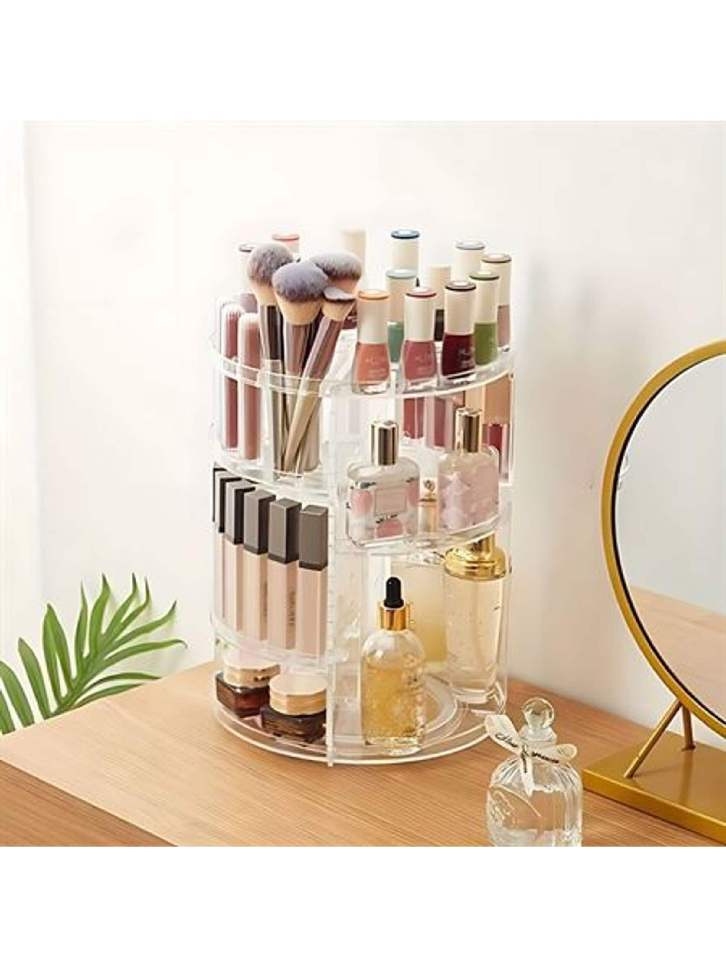 Boîte à bijoux 'UNIQ 360 degree rotating organiser - Clear' UNIQ Beauty en transparent
