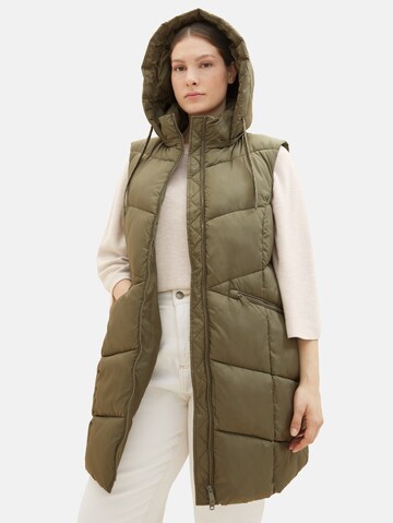 Tom Tailor Women + Vest in Green: front