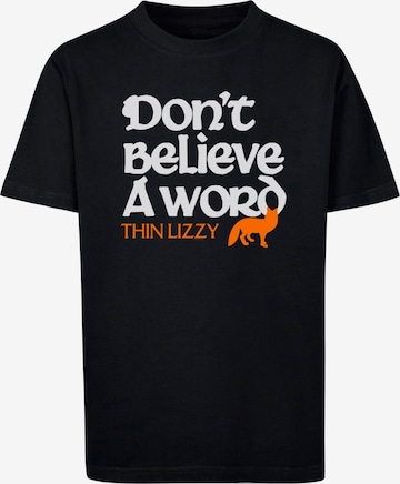 Merchcode Shirt 'Thin Lizzy - Dont Believe A Word' in Zwart: voorkant