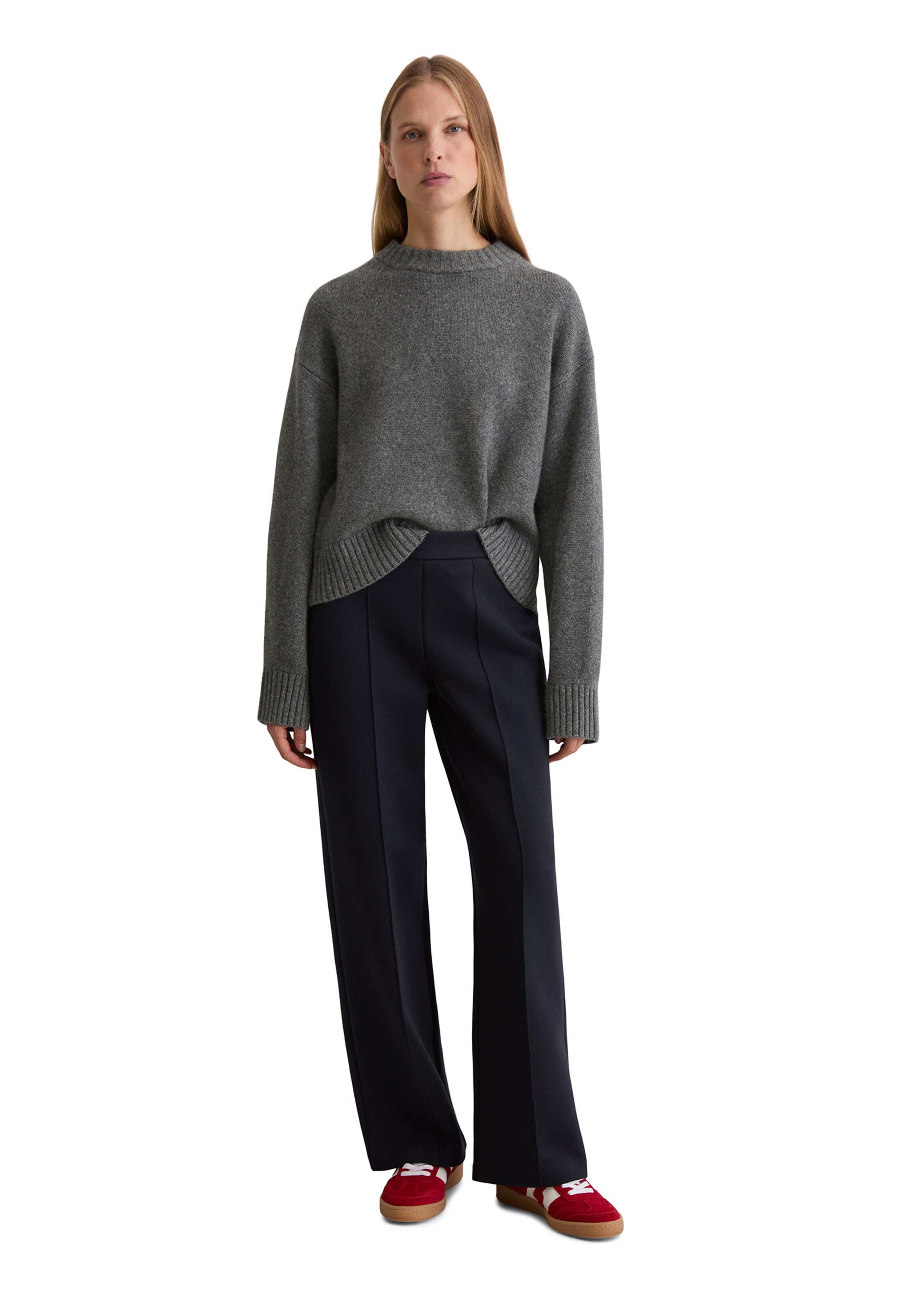 Marc O'Polo Regular Pleat-front trousers in Black
