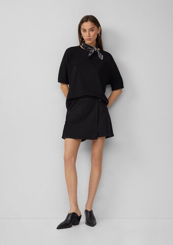 QS T-Shirt in Schwarz