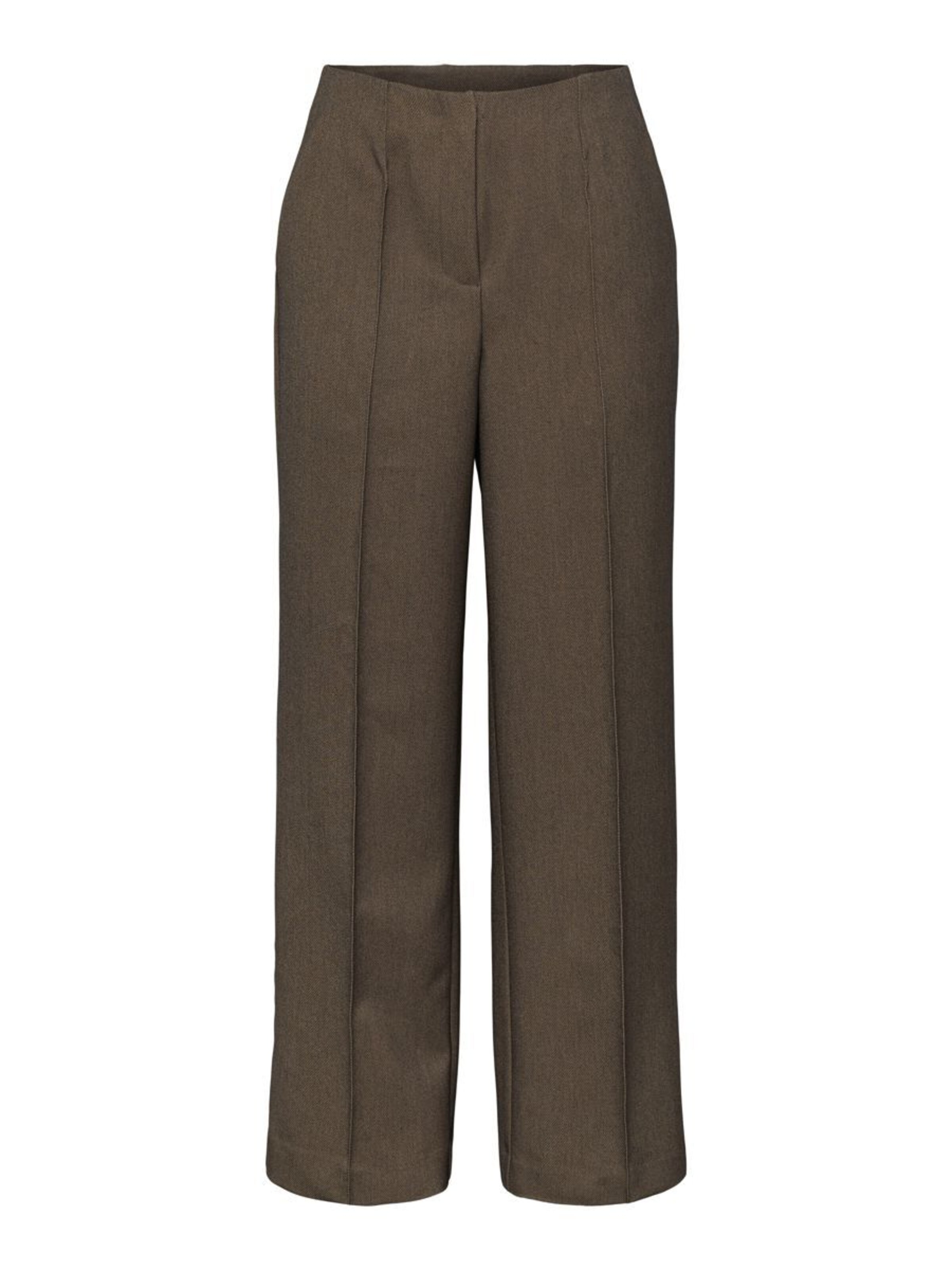 YAS Pantalon 'REEMAJ' in Bruin: voorkant