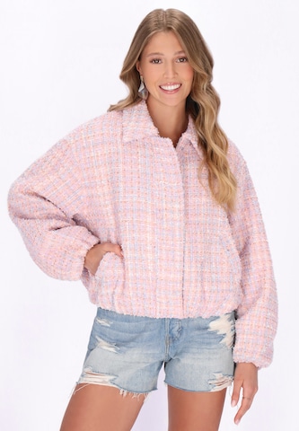 IZIA - Chaqueta de entretiempo en rosa: frente