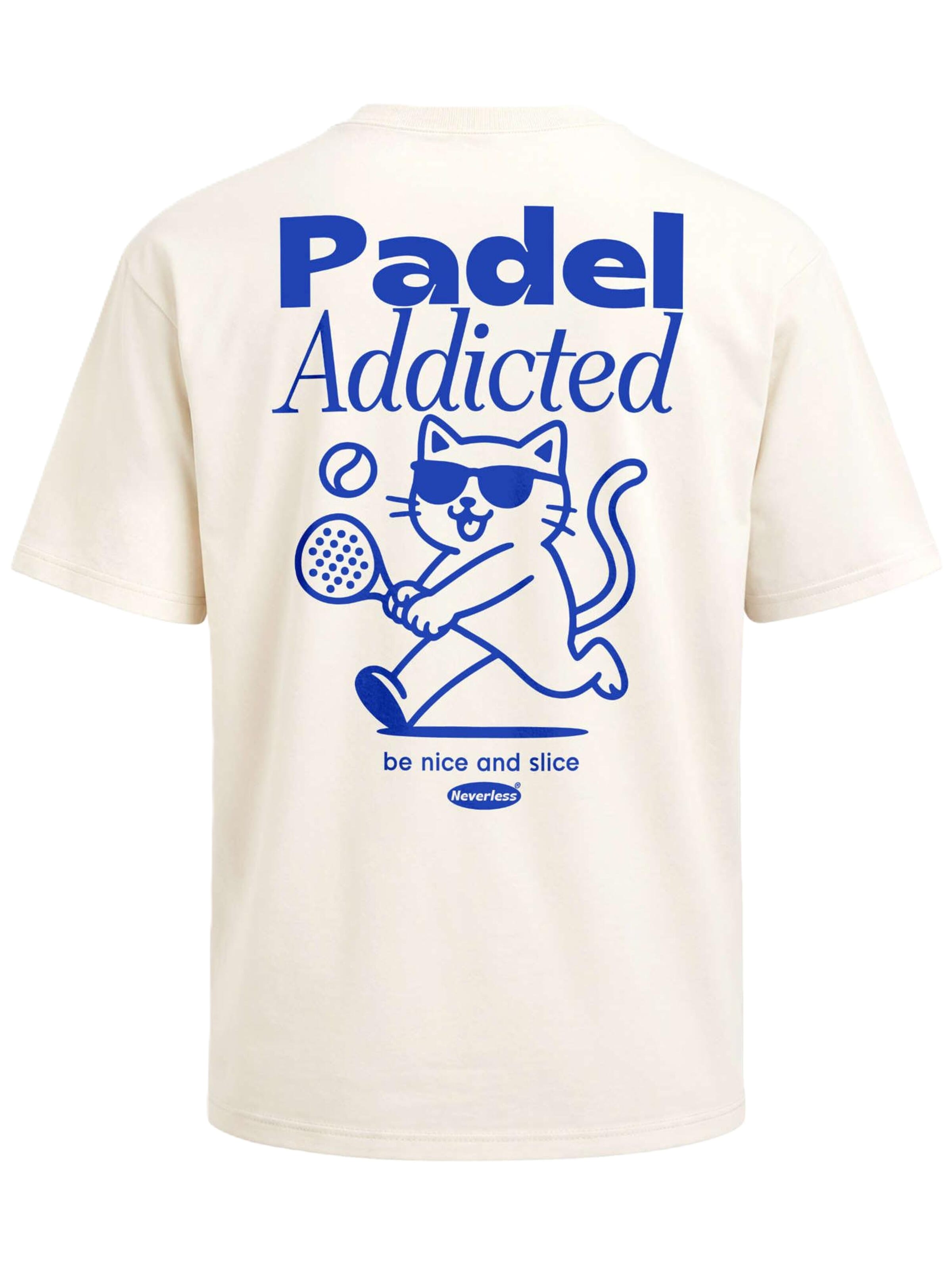 Neverless Shirt 'Padel Addicted' in Beige