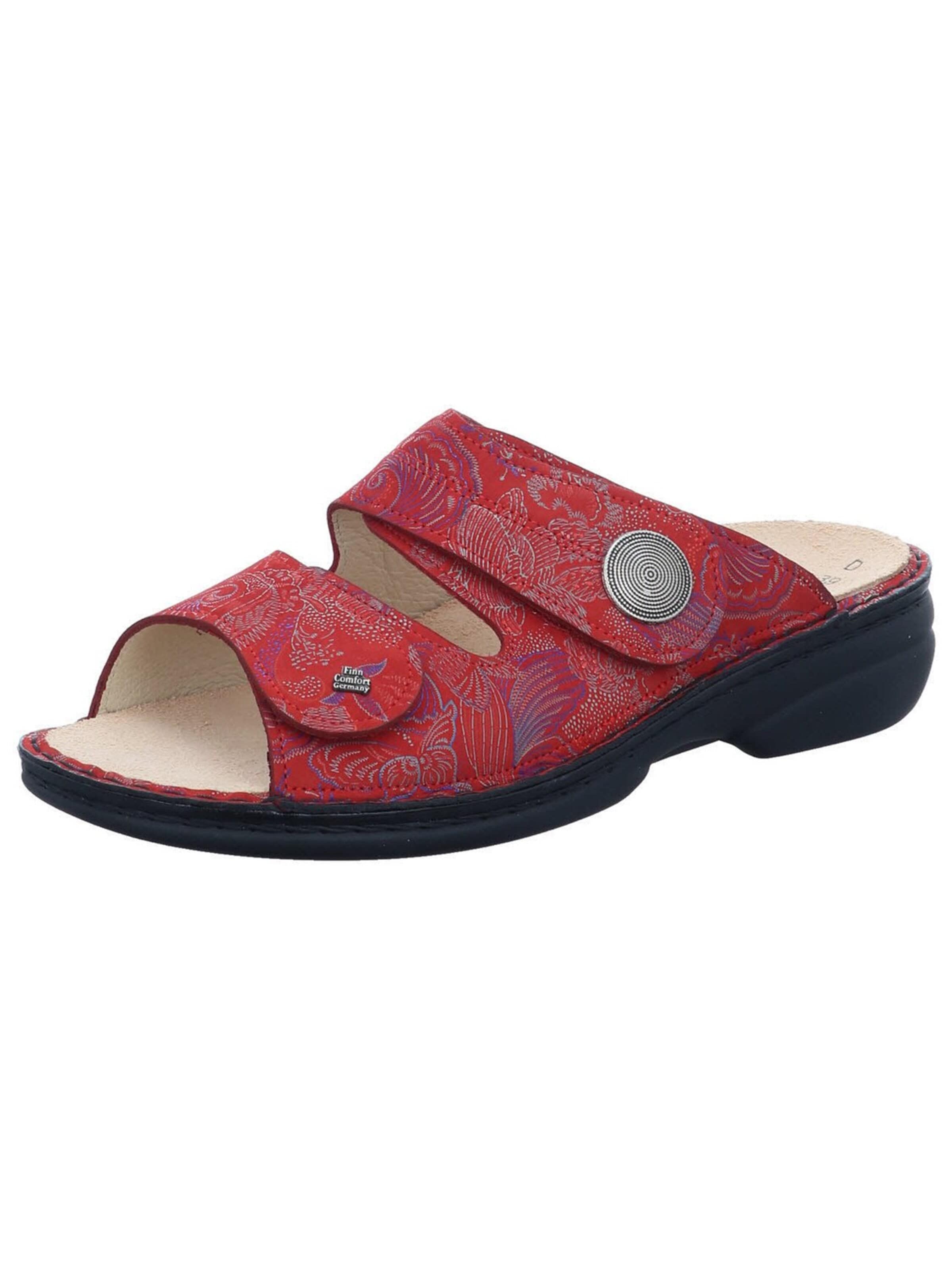 Finn Comfort - Zapatos abiertos 'Pantolette Damen 02550 657420 Echtleder in rot' en rojo: frente