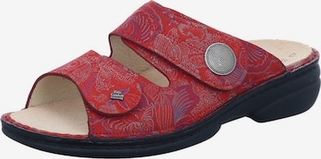Finn Comfort Pantolette 'Pantolette Damen 02550 657420 Echtleder in rot' in Rot: Vorderseite