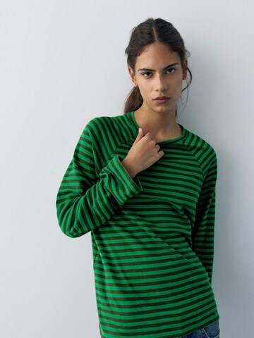 Pull&Bear Tričko - Zelená: predná strana