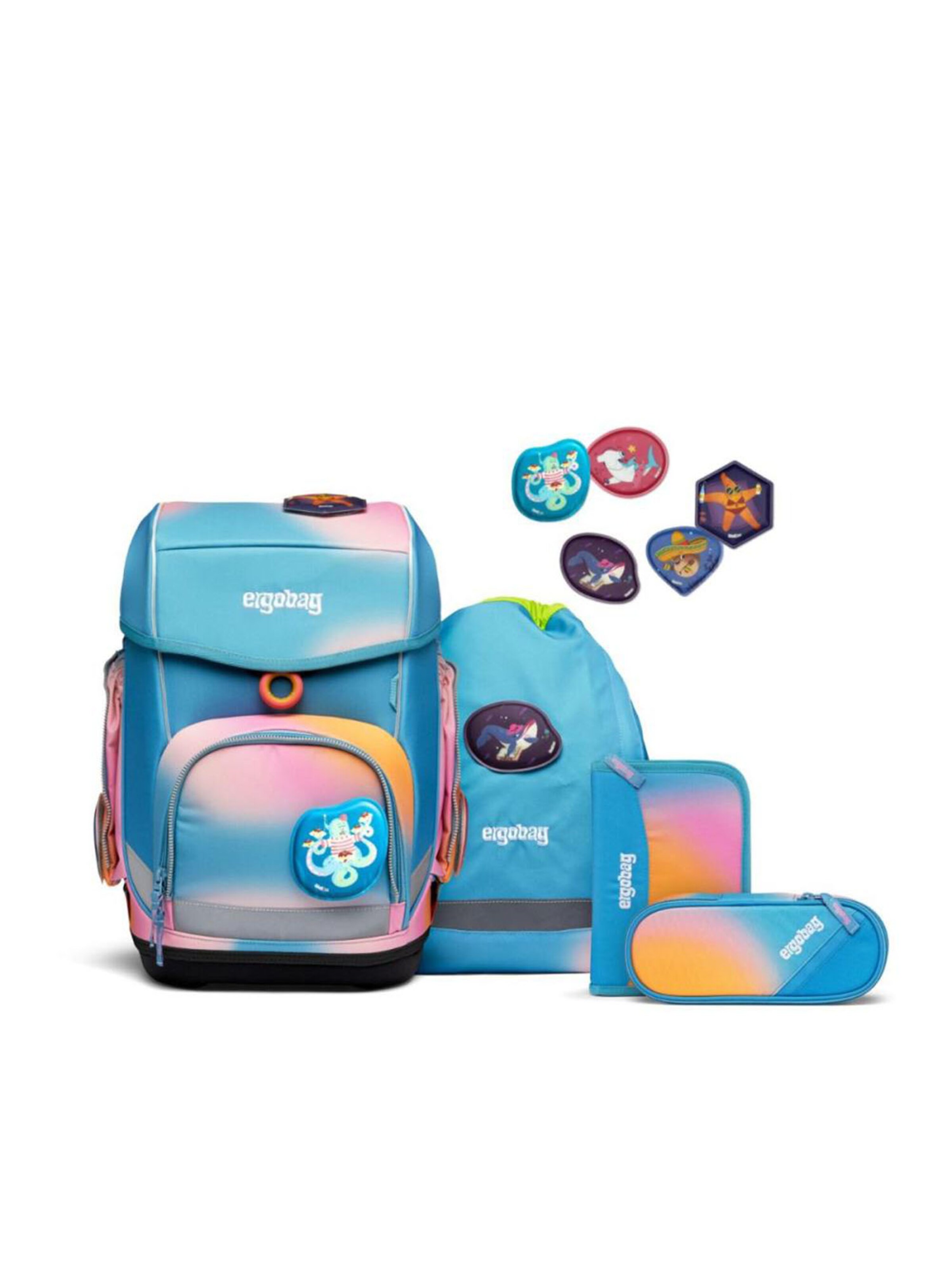 ergobag Rucksack 'UrlaubsfieBär'‌‌‌‌‌‌ in Blau: Vorderseite