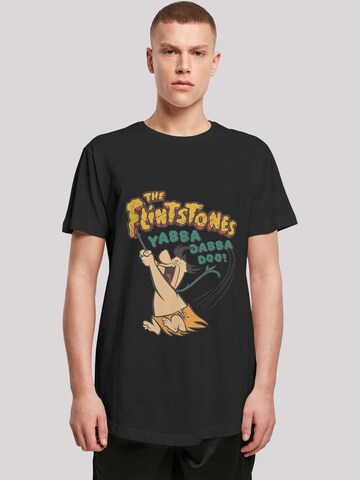 T-Shirt 'Fred Yabba Dabba Doo' F4NT4STIC en noir : devant