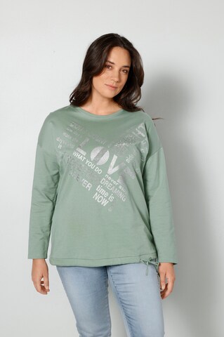 Sweat-shirt MIAMODA en vert : devant