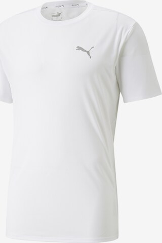 PUMA Performance Shirt 'RUN FAVOURITE' in White: front