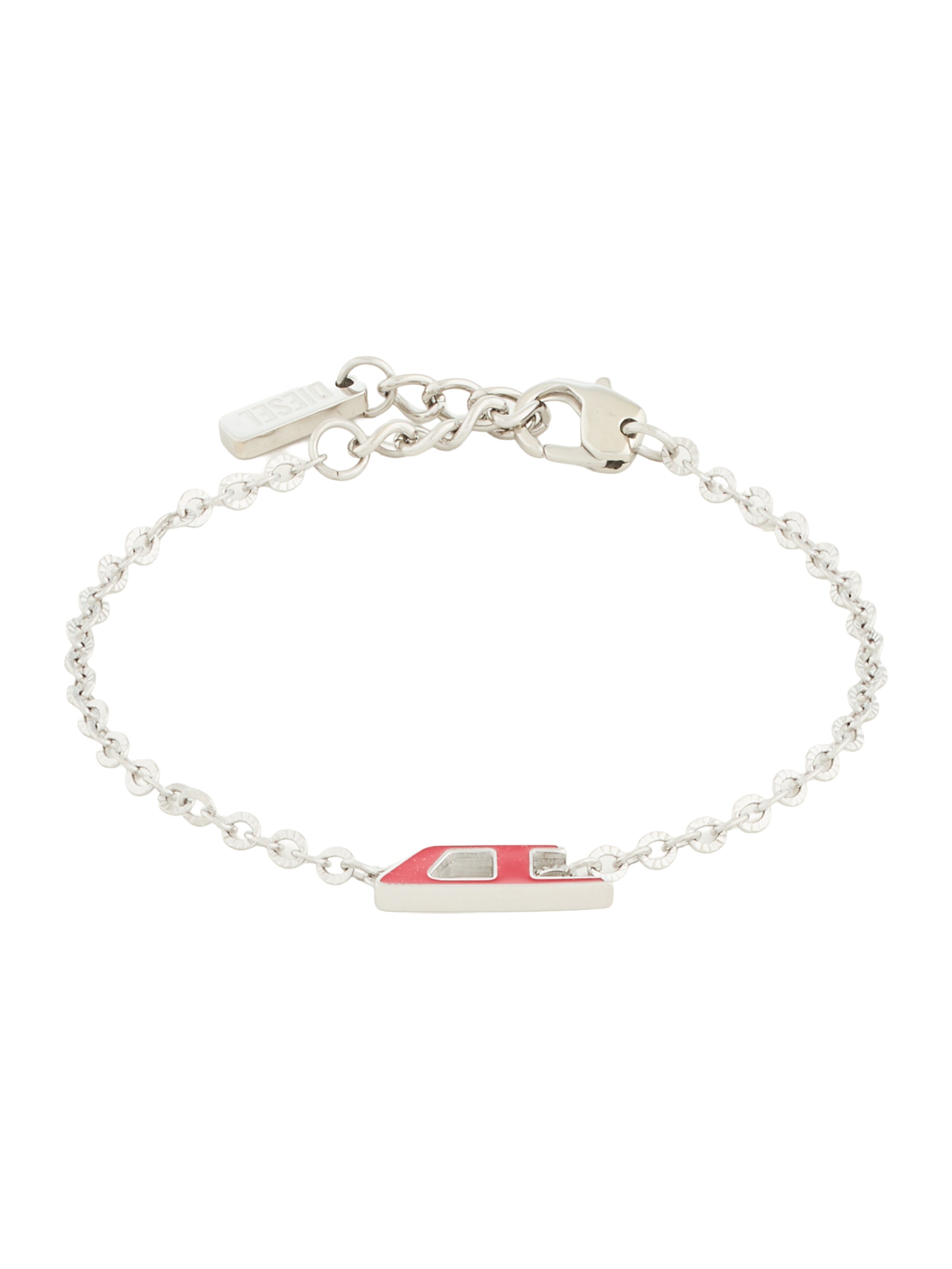 DIESEL Armband in One Size in rot / silber, Produktansicht