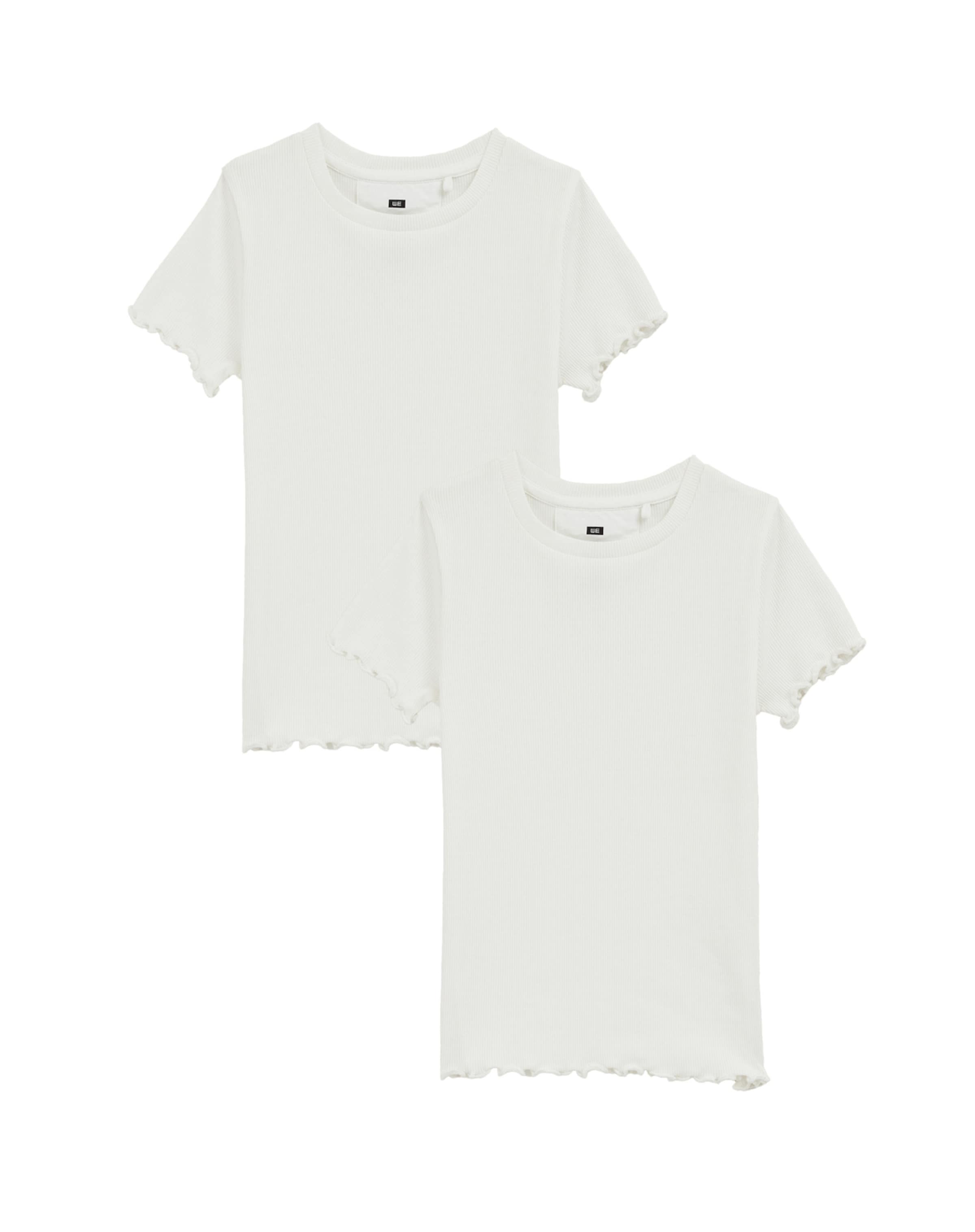 T-Shirt WE Fashion en blanc : devant