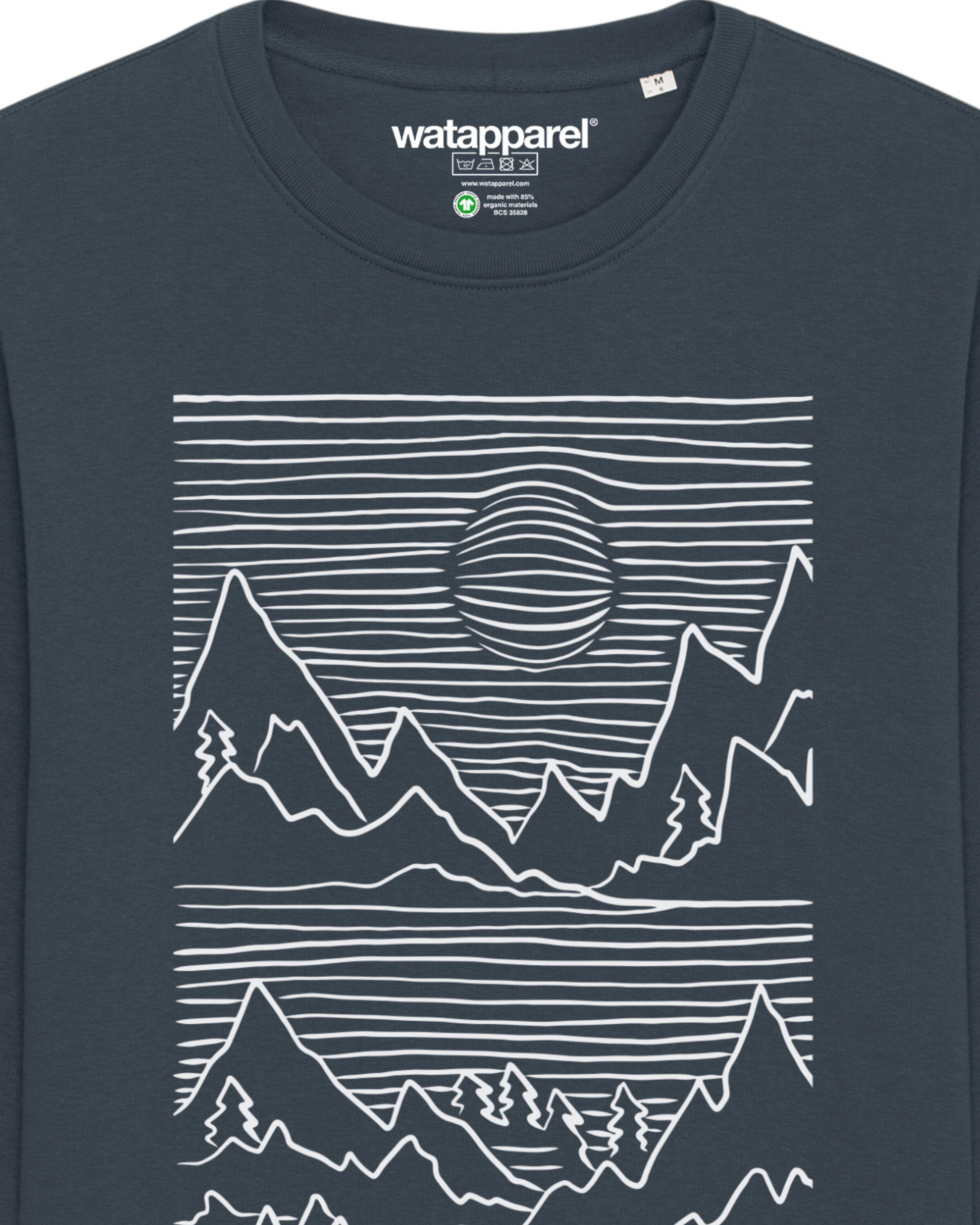 Sweat-shirt 'Mountains' Watapparel en gris