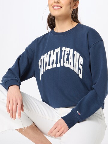 Felpa 'College' di Tommy Jeans in blu