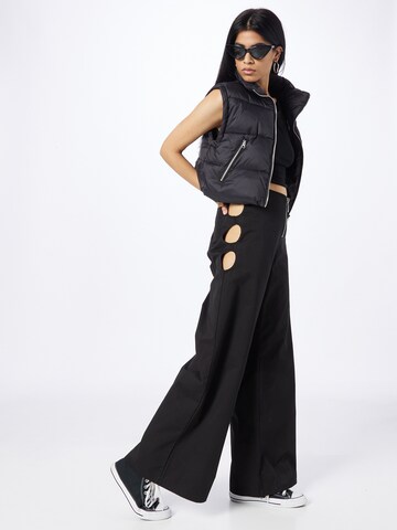 The Ragged Priest Wide Leg Hose 'PANTHER' in Schwarz