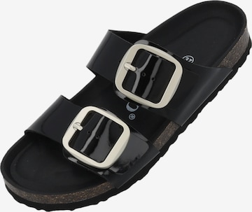 Palado Pantolette 'Samos' in Schwarz: Vorderseite