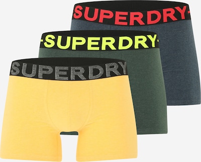 Superdry Boxershorts in gelb / dunkelgrau / dunkelgrün, Produktansicht