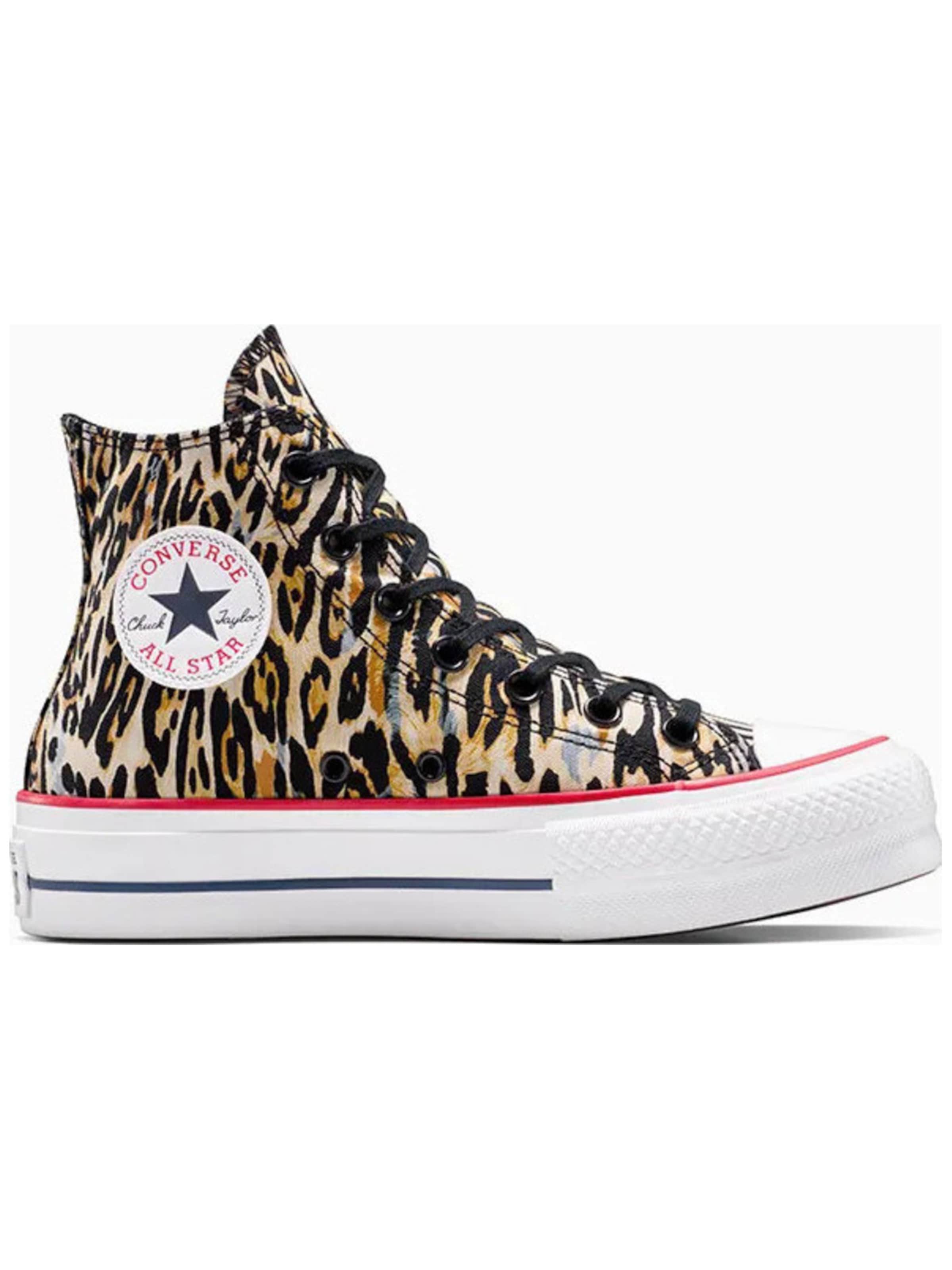 CONVERSE Sneaker low 'Converse Chuck Taylor All Star Lift Platform Leopard'‌‌‌ in Braun