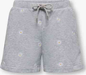 ONLY GIRLS Regular Housut 'KOGLUNA' värissä harmaa: etupuoli