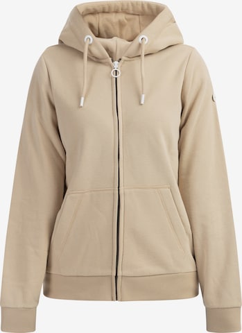 DreiMaster Maritim Zip-Up Hoodie 'Kilata' in Beige: front