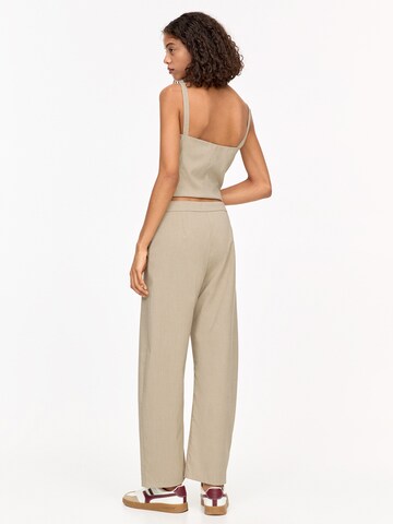 Loosefit Pantalon Pull&Bear en beige