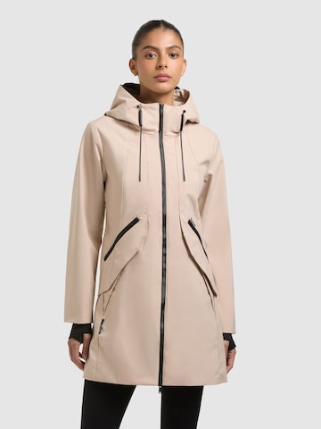 khujo Between-Seasons Parka 'Eiza' in Beige: front