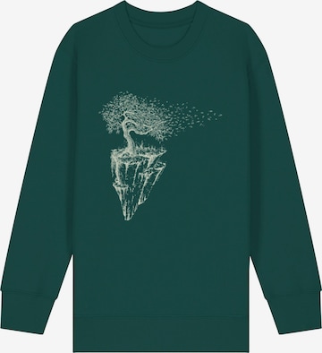 Life-Tree Sweatshirt 'Organic Fairwear Sweater Kids Unisex Maple Island' in Green: front