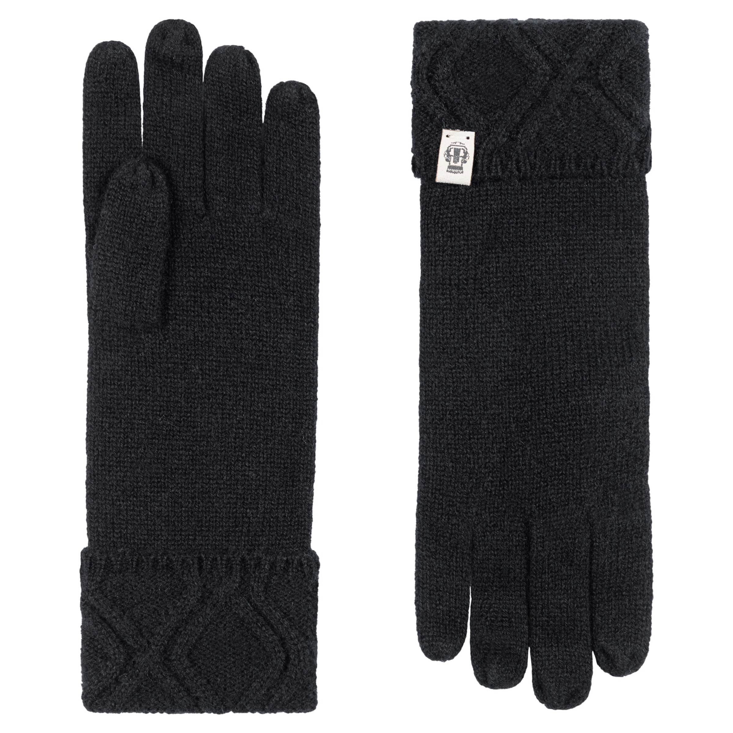 Roeckl Vingerhandschoenen 'FROZEN WINTER' in Zwart: voorkant