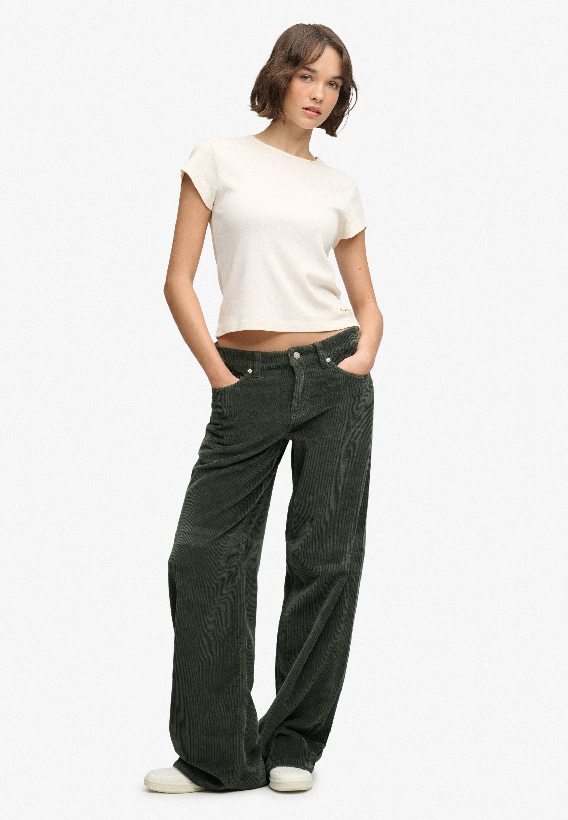 Baggy Pantalon 'Jumbo' Superdry & Co en vert