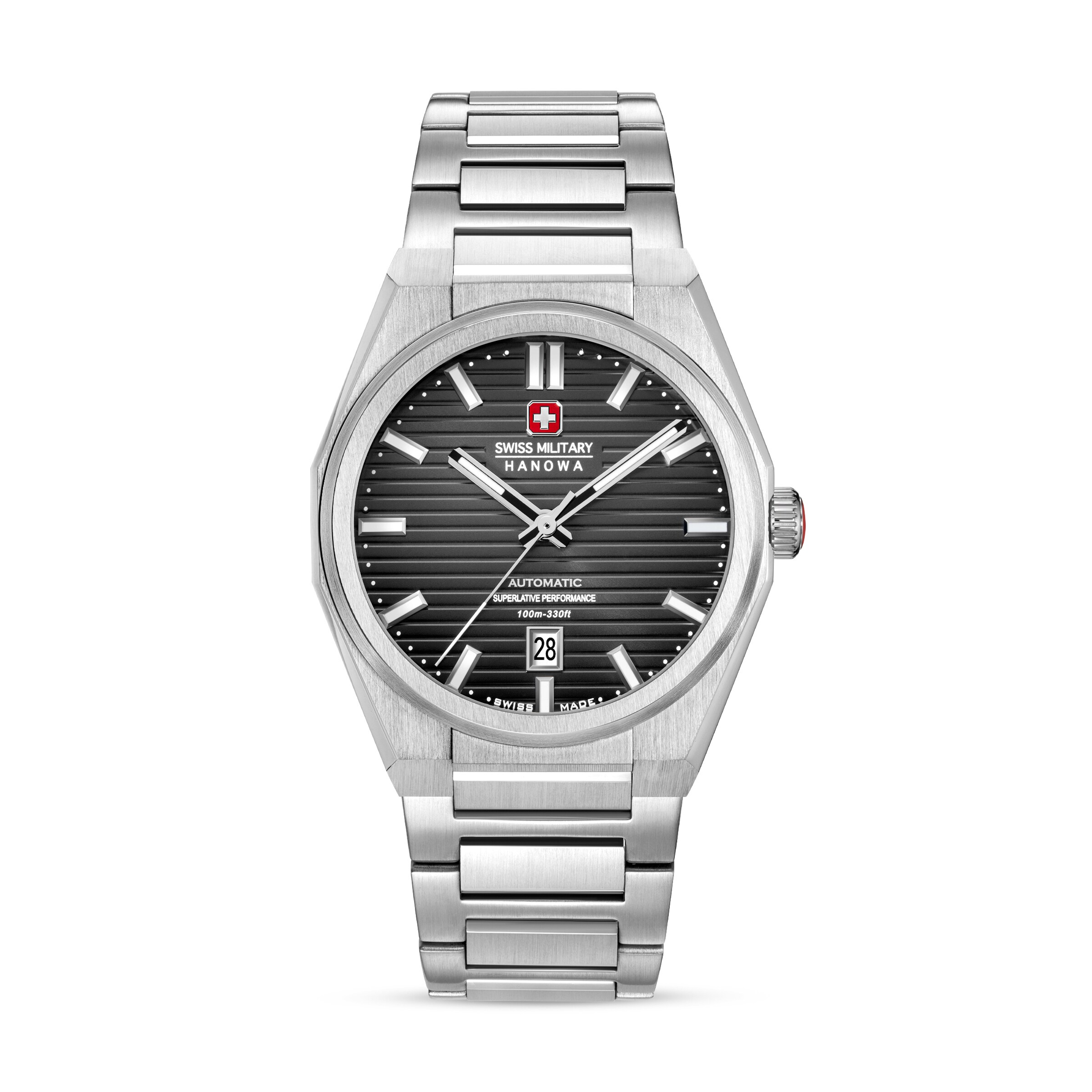 SWISS MILITARY HANOWA Analog watch ' Avalanche ' in Silver: front