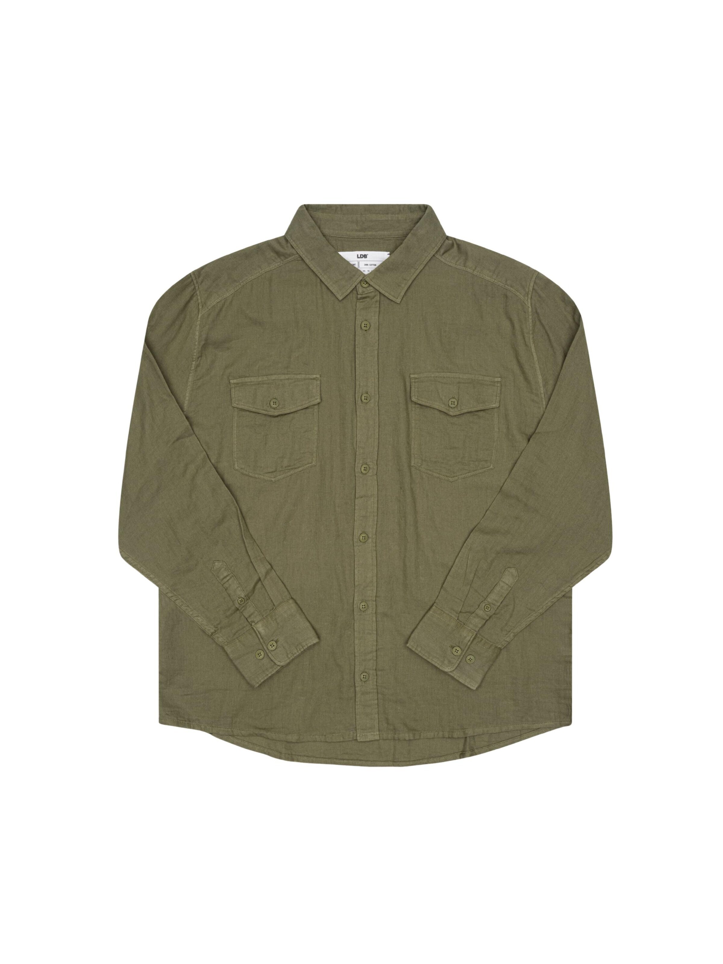 Coupe regular Chemise LDB en gris : devant