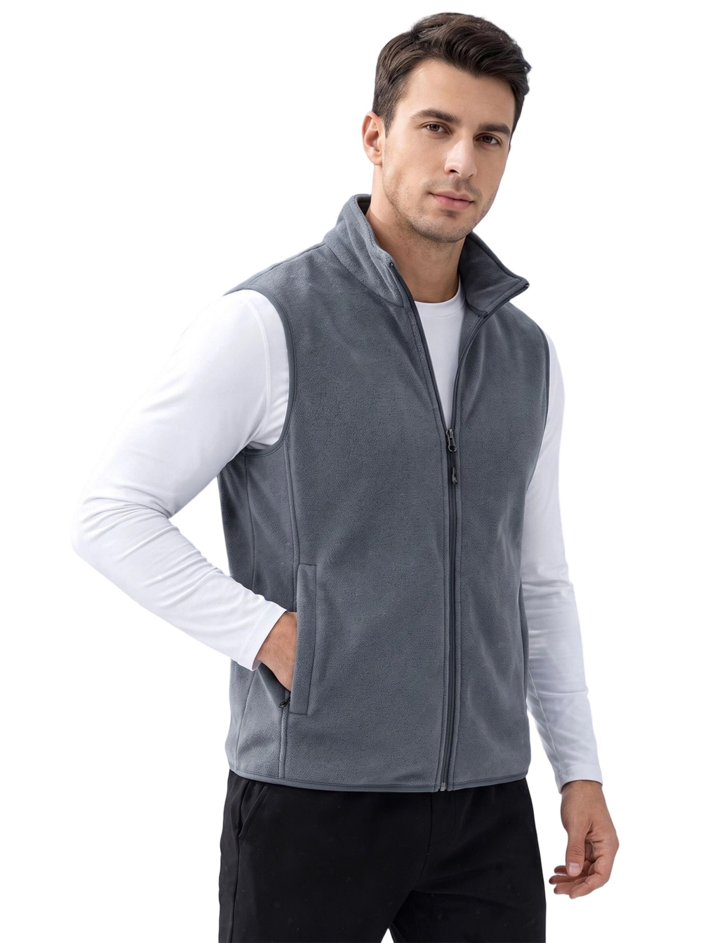 Magicshe Vest 'Fleeceweste' in Grey