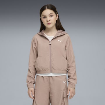 PUMA Sportief sweatvest in Beige: voorkant