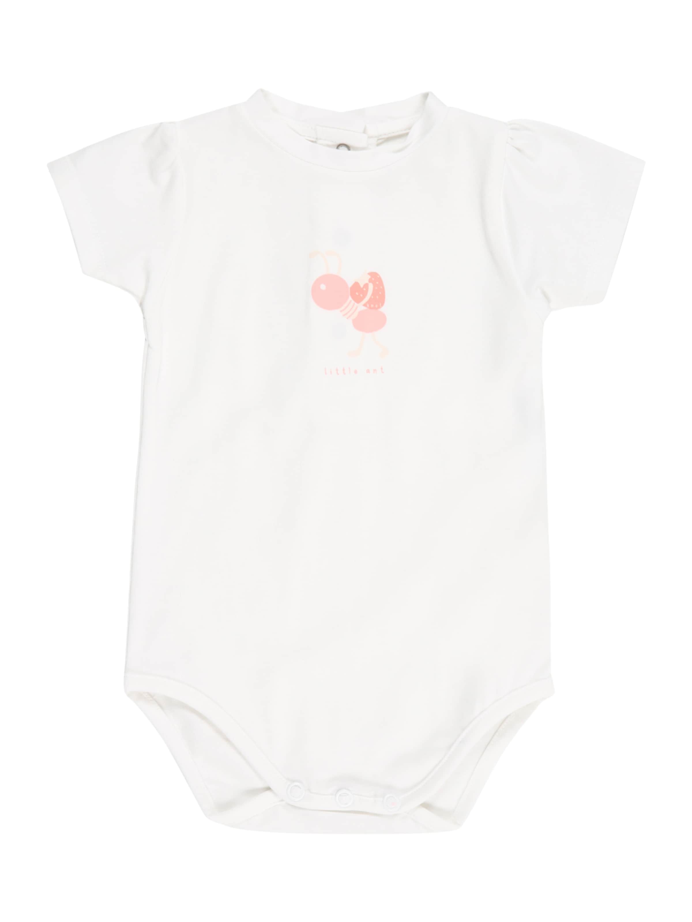 KNOT Rompertje/body 'Little Ant' in Wit: voorkant