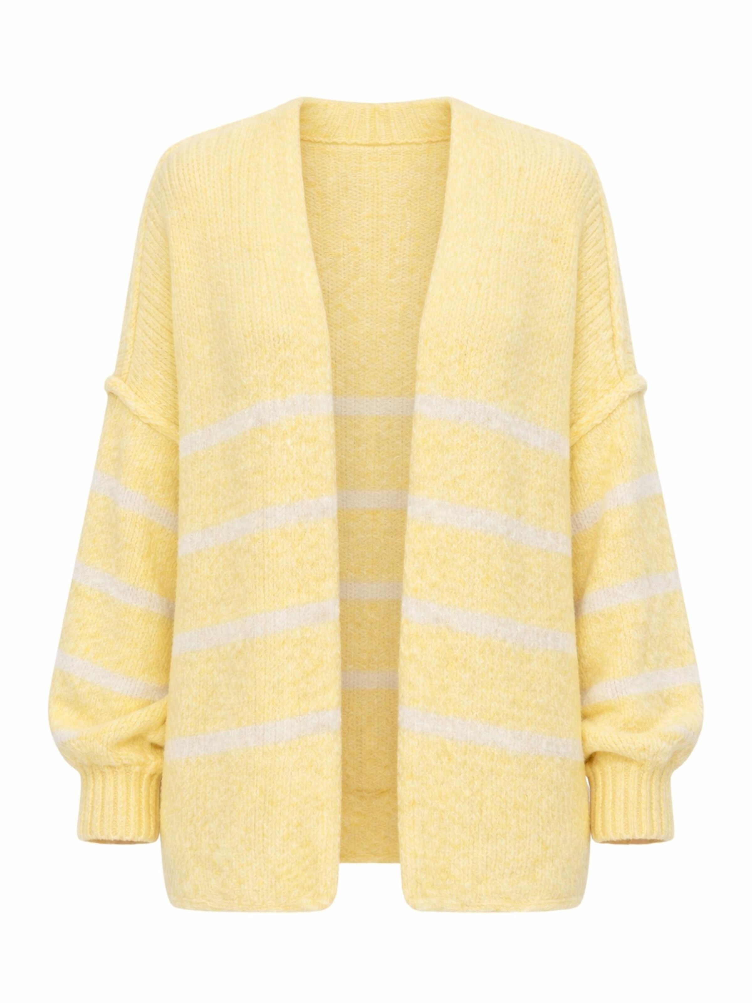 Worldclassca Strickjacke 'Strick Jacke mit Streifen'‌‌‌‌ in Gelb