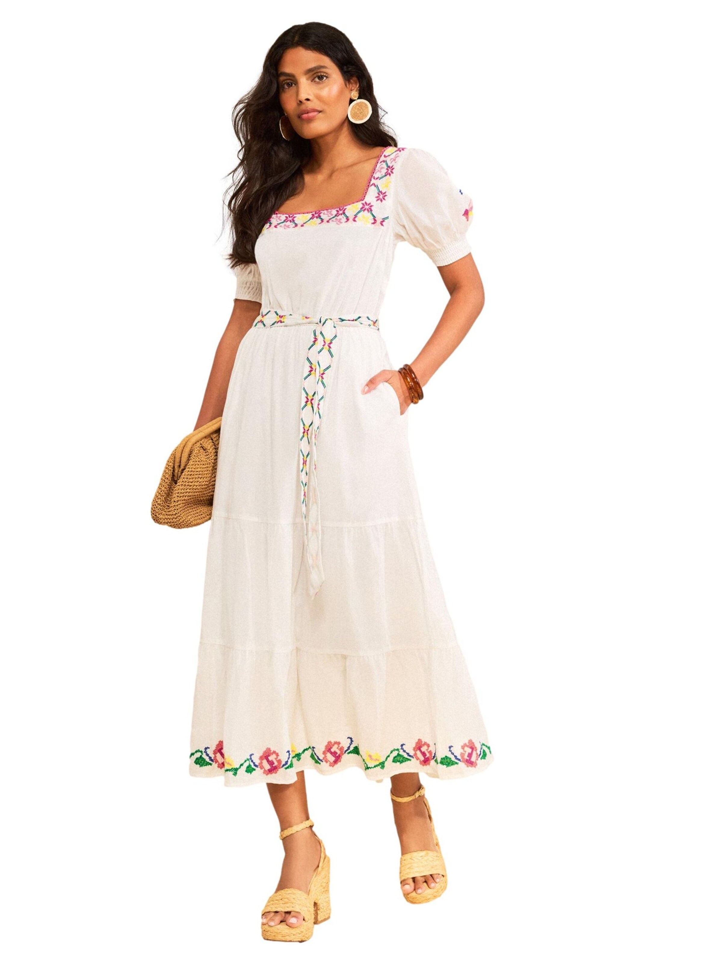 Robe love & roses en blanc : devant