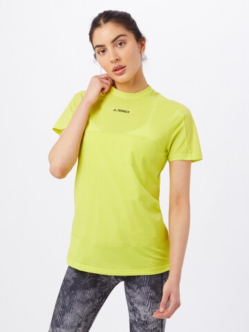 ADIDAS TERREX Performance Shirt 'Zupahike' in Yellow: front
