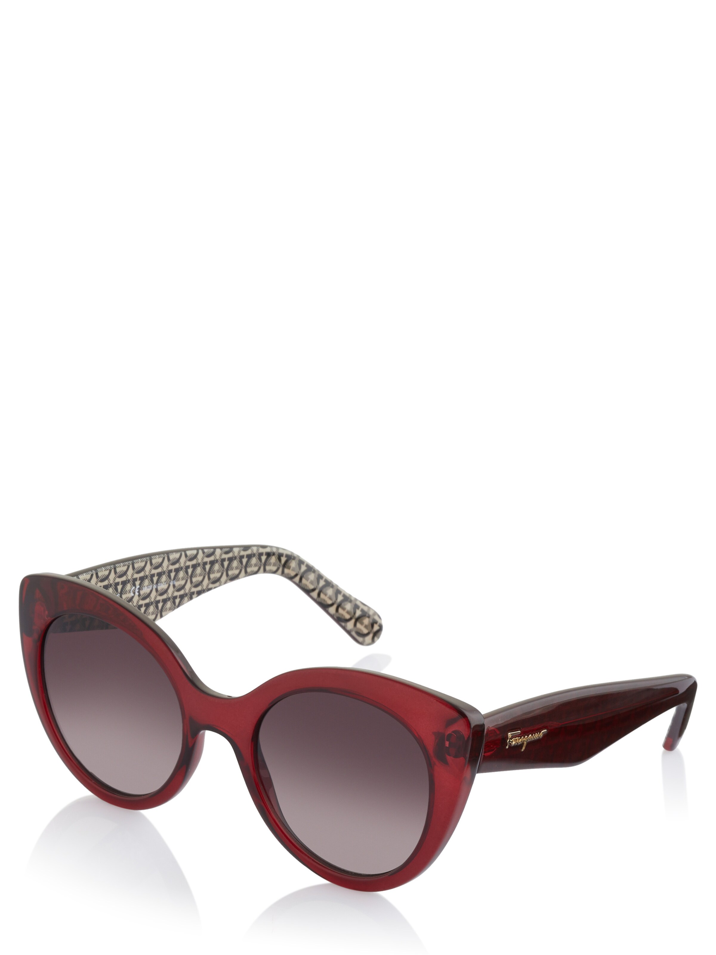 Salvatore Ferragamo Zonnebril in Rood: voorkant