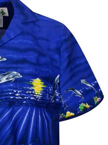 KY's Regular Fit Hemd 'Delfine'‌‌‌‌‌‌‌‌ in Blau