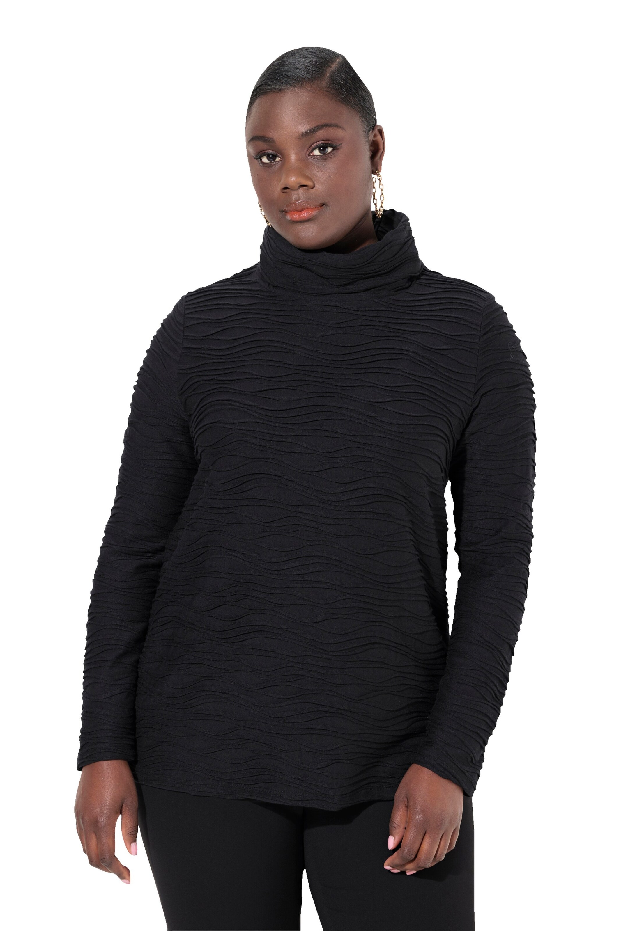 Ulla Popken Shirt in Black: front