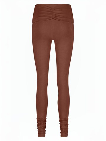 Urban Goddess Yoga & Activewear Slim fit Leggings 'Shaktified Yoga & Pilates' in Brown